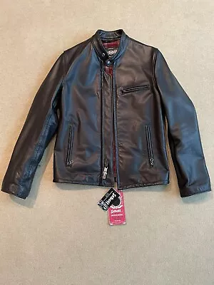 $799 • Buy Schott NYC 530 Cafe Racer Leather Jacket Men's Small
