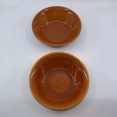 Set Of 2 Vintage Metlox Colorstax 6 3/6” Diameter Cereal/Soup Bowls Terra Cotta • $17.99