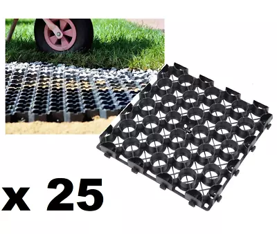 £8.91 • Buy 25 X Gravel/Grass Grid Paver Base Greenhouse Deck Path Turf Lawn Shed Garden