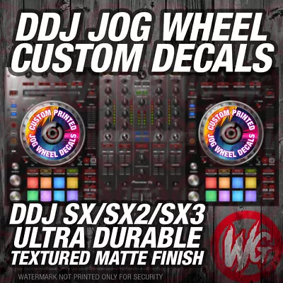 Ddj Jog Wheel Decals Sx/sx2/sx3 Textured Matte Finish Ultra Durable Dj Decals • $22.99