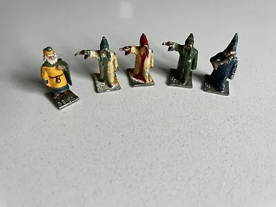 D&D Vintage Metal Lead Miniatures Wizard SS Lot Of 5 Figures • $24.99