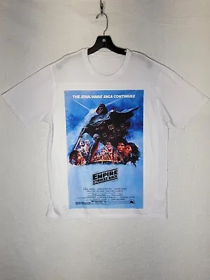 $14.99 • Buy Star Wars Mens XL The Empire Strikes Back Retro Poster Design Graphic T-Shirt