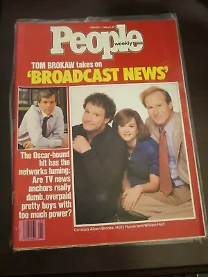 People Magazine February 1988 Broadcast News Tom Brokaw Brooks Hunter Hurt FL T • $6.99