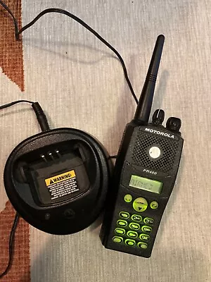 Motorola PR400 Portable 2 Way Radio Walkie Talkie With Charger • $81.19