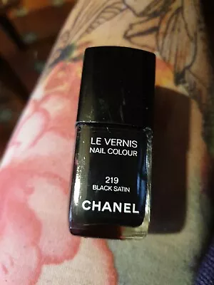  CHANEL Nail Colour Le Vernis 219 Black Satin Ltd Edition  • £13