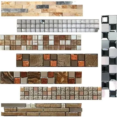 £1.79 • Buy Mosaic Tiles, Border Kitchen Bathroom 30cm X 5cm Border