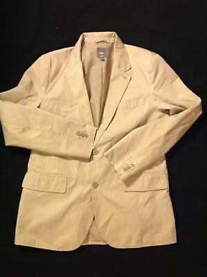 Mens Gap Lined Suit Coat Beige With White Pin Stripes Size Large • $24.99