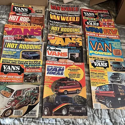 Vintage Van & Truck Magazine 70s Lot Of 16 - 1975-1977 Van World / Van Power • $119.99