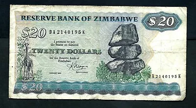 Zimbabwe (P4c) 20 Dollars 1983 • £0.99