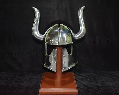 Fantasy Helmet Viking Horn Helmet Medieval Armor Viking Helmet LARP Costume • $160