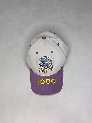 Vintage Disney World Who Wants To Be A Millionaire Hat Cap Grey And Purple... • £10.99