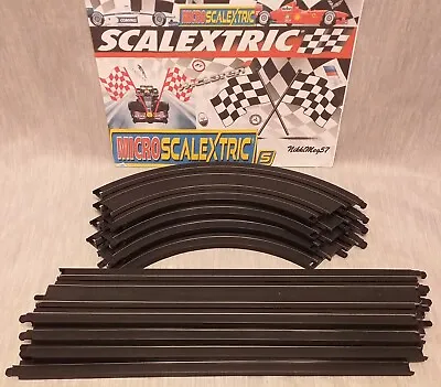 Micro Scalextric Track Expansion Bundle Straights X4 & Curves X4 1:64 Hornby • £12.99