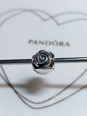 Genuine Pandora Silver Shiny Solid 🌹 Rose 🌹 Charm 925 ALE • £10