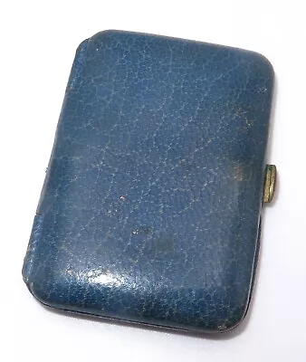 Vintage Blue Leather Embossed Gilt Vienna Austrian Match Safe Vesta Case • $4.99