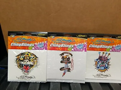 Lot (3) Ed Hardy Cling Blings Bulldog ~ Tiger ~ Eagle Decal Christian Audigier • $14.95