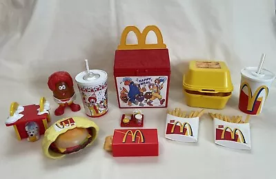 Vintage McDonald’s Food Happy Meal Mixed Lot Of Food & Toy Items • $39.99