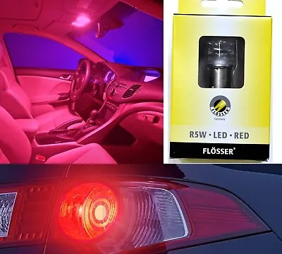Flosser LED BA15s R5W 1W Red One Bulb High Mount Stop 3rd Brake Light Replace OE • $14.25