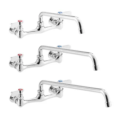 Wall Mount Kitchen Sink Faucet |8  Center | NSF Commercial Restaurant Laundry || • $66.95
