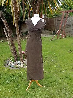 Women's Maxi Dress Size M Lou-Lou Gold/Black Lurex • £39.99