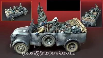 UK Shipping 1:35 Scale Unpainted Resin Figure German Vehicle Crew WW2 • £11.92