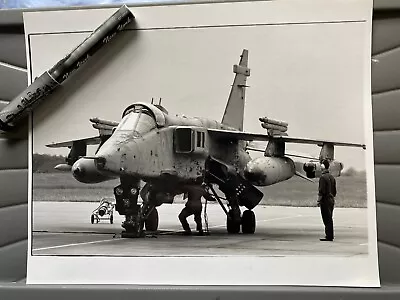 25X 20 Cms B/w Photo. RAF Jaguar Post Gulf War At RAF Coltishall. Copyright • £1.99