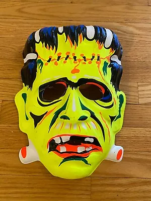 Vintage Halloween Vacuform Mask Frankenstein Monster Ben Cooper USA Kids Men Old • $49.99