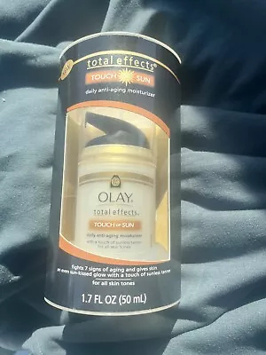 NIP Olay Total Effects Touch Of Sun Daily Anti-Aging Moisturizer NIB 1.7 Fl Oz. • $55