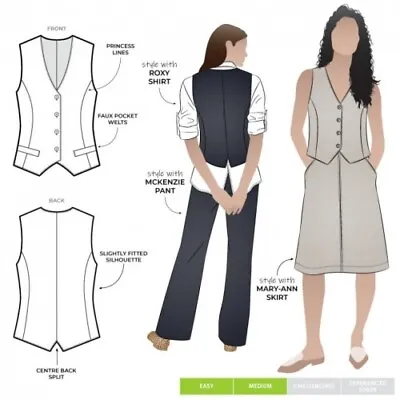 Style Arc Sewing Pattern Joy Vest Women Sizes 10-22 • £16.98