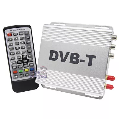 NEW In Car DVB-T Digital TV Tuner Freeview Receiver Box H.264 MPEG-4 Two Antenna • £89.99