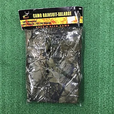 New Duck-n-deer Camo Rainsuit Rain Suit Xx-large 2xl Xxl Hood Jacket Pants • $20.99