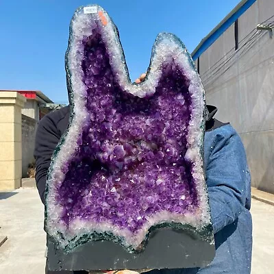 104lb Large Natural Amethyst Geode Quartz Cluster Crystal Specimen Healing • $560