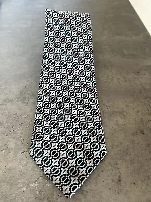 Hollyvogue Knit Tie Men’s Wide Acrylic Art Deco Patterned 1970's Rare • $24.99