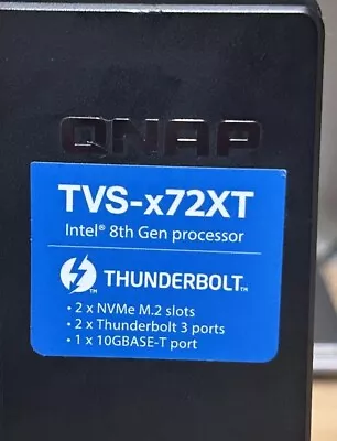 Qnap TVS-472XT Intel 8th/9th Gen Thunderbolt 3 10Gb 4 Bay NAS Supports I9 • £675