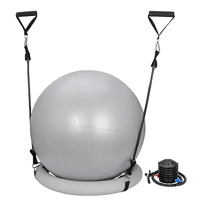 $22.58 • Buy Exercise Ball Chair Yoga Fitness Pilates Ball & Stability Base For Home Gym