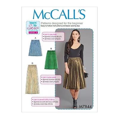 MCCALL'S SEWING PATTERN MISSES' SKIRTS 7844 SIZES 8 To 18 • £6.95