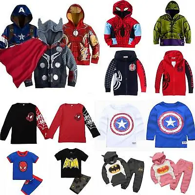 £7.99 • Buy Kids Boys Marvel Super Hero Hoodie Sweatshirt Jumper Shirts Winter Coat T Shirt
