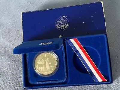 New Proof UNITED STATES LIBERTY COIN 1886-1986 ELLIS ISLAND 90% SILVER DOLLAR  • $25.49