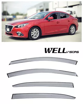 WellVisors For 14-18 Mazda 3 Premium Series Side Vent Window Visors Deflectors • $62.99