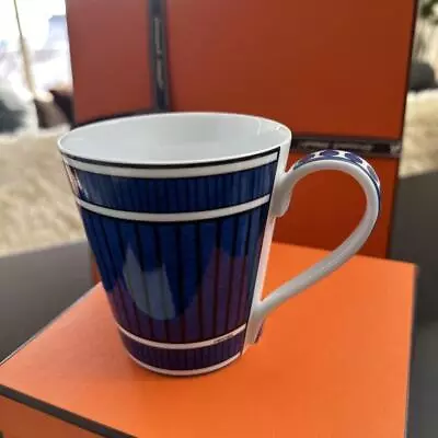 Hermes Blue D'Yquem Rare Porcelain Mug Cup Discontinued Collectible Item • £334.34