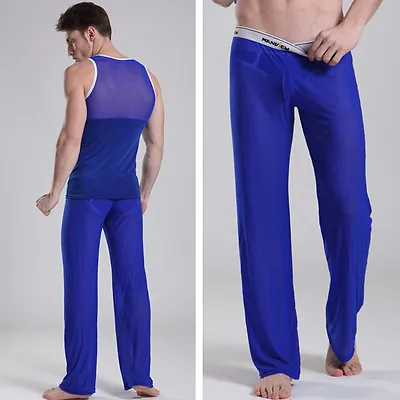 £29.95 • Buy Trousers Interior Size L Blue Transparent Manview By NEOFAN Sheer Ref M02