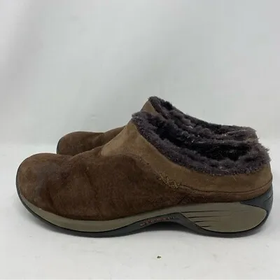 Merrell Women’s Brown Suede Encore Ice Bracken Lined Shoes Size 8 • $28.99