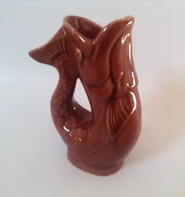£28 • Buy Dartmouth Devon Pottery  Britannia Fish Gluggle  Jug / Vase 18  Cm
