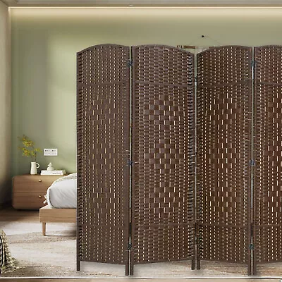 Room Divider 4/6 Panel Folding Privacy Partition 6 Ft Indoor Wall Divider Screen • $68.85