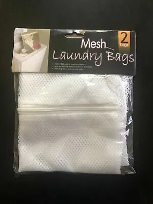 2 Mesh Laundry Bags 11” X 10” Delicates Pantyhose Lingerie Bras Wash Zipper Mask • $5.95