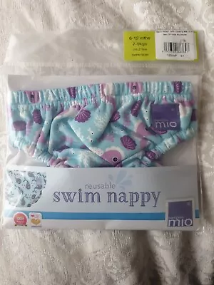 1 X Bambino Mio Reusable Swim Nappy Brand New 6 - 12 Months 7-9 Kgs Seahorse • £4.99