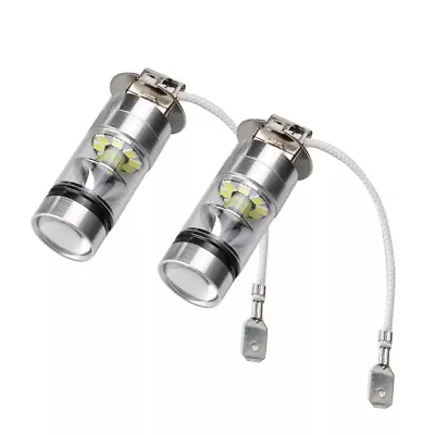 2Pcs H3 6000K 100W LED 20-SMD High Power Fog Driving DRL Light Bulbs HID • $32.08