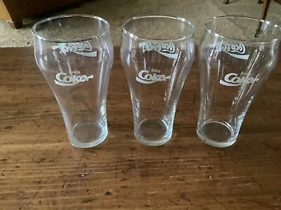 Lot Of 3 Vintage 14 Oz Coca Cola Glasses • $10