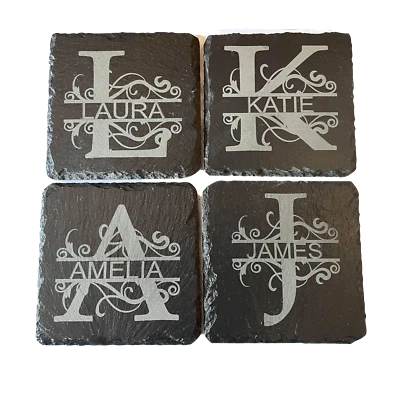 £4.99 • Buy Personalised Coaster Birthday Gifts For Men 1st Anniversary Women 18th 50th 60th