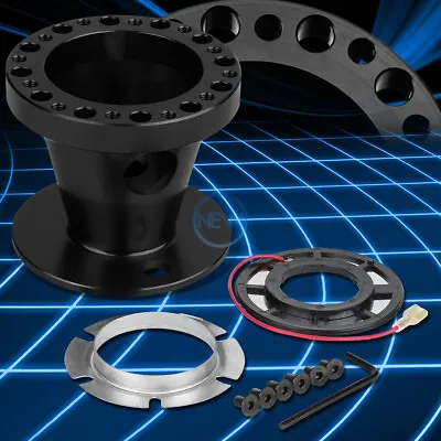 Black 6-Hole Steering Wheel Hub Adaptor For Mit 1G 2G Eclipse/Lancer/Talon 4G63 • $26.88