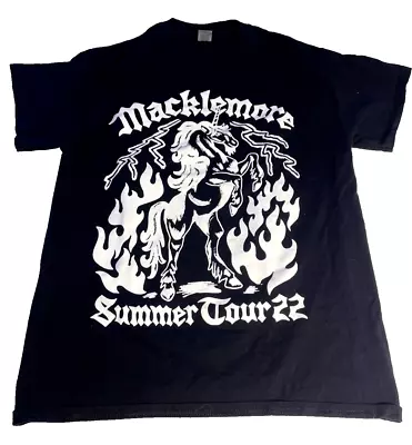 Macklemore Concert Summer Tour 22 T-Shirt Mens Medium Black Short Sleeve Double • $16.77